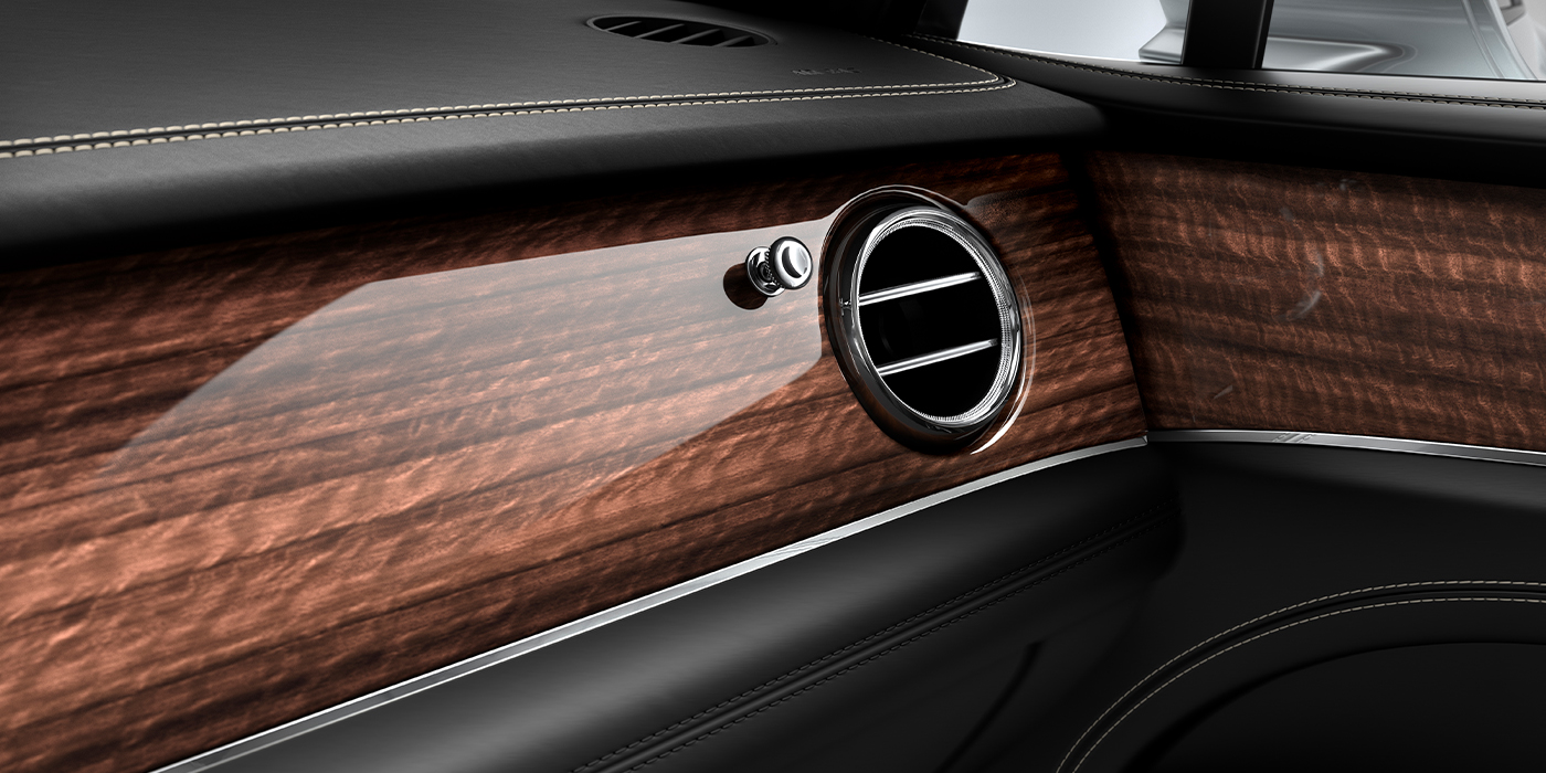Bentley Doha Bentley Bentayga SUV Dark Fiddleback Eucalyptus veneer detail